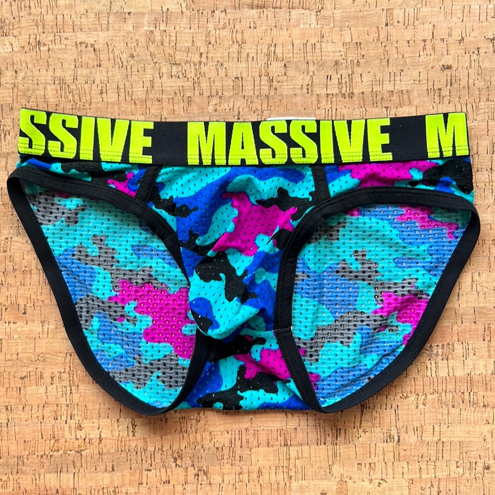 Andrew Christian Massixe Mesh Camo Briefs
